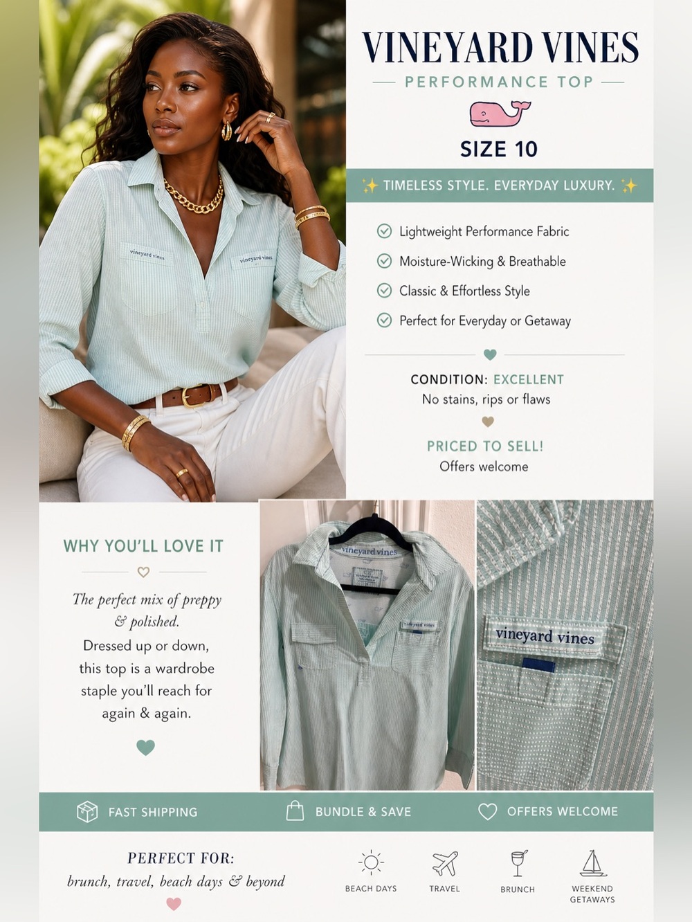 🌟Vineyard Vines Performance Top 🌟